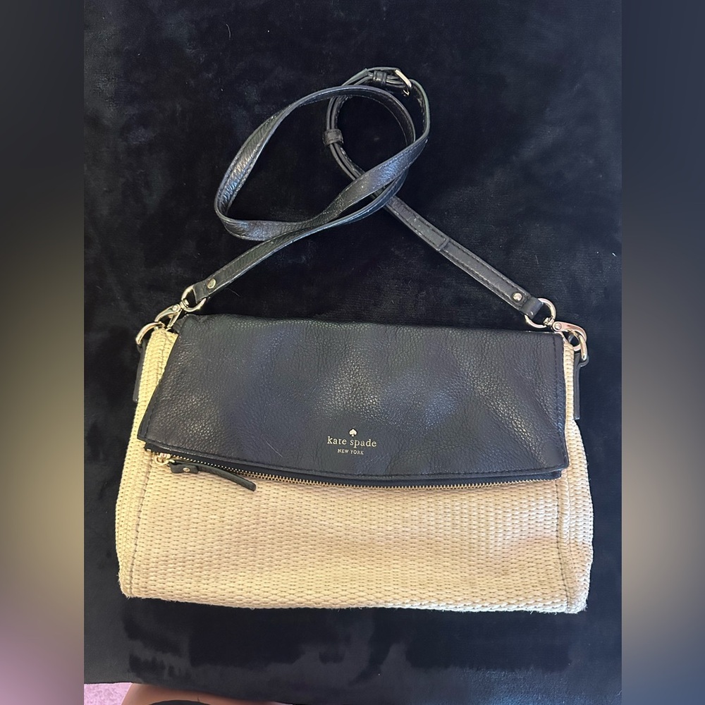 Kate spade wicker crossbody clutch